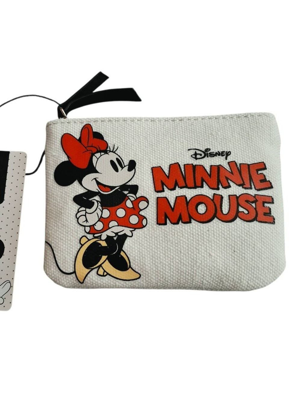 Primark Disney Minnie Mouse Zip Top Coin Purse‎ Small Canvas NEW NWT
